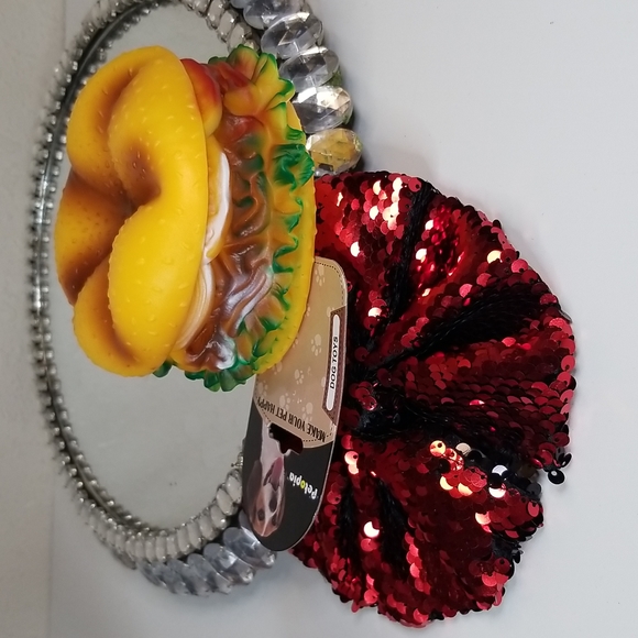 Squeak Hamburger Dog Toy New - Picture 12 of 12